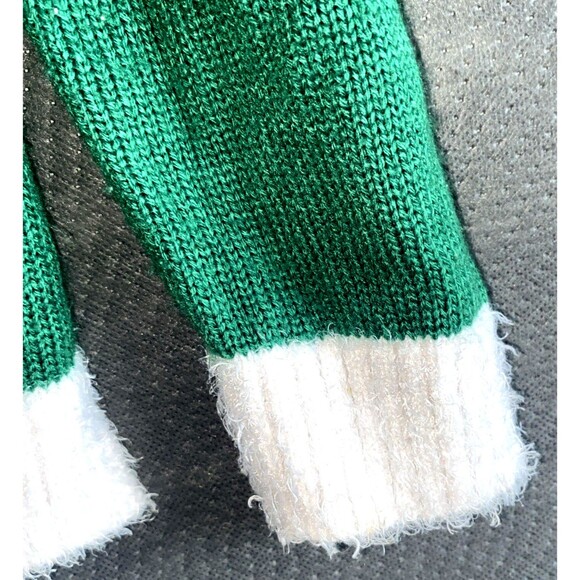 Holiday Time Ugly Sweater Womens Large Green Christmas Holiday French Bulldog - Picture 4 of 10